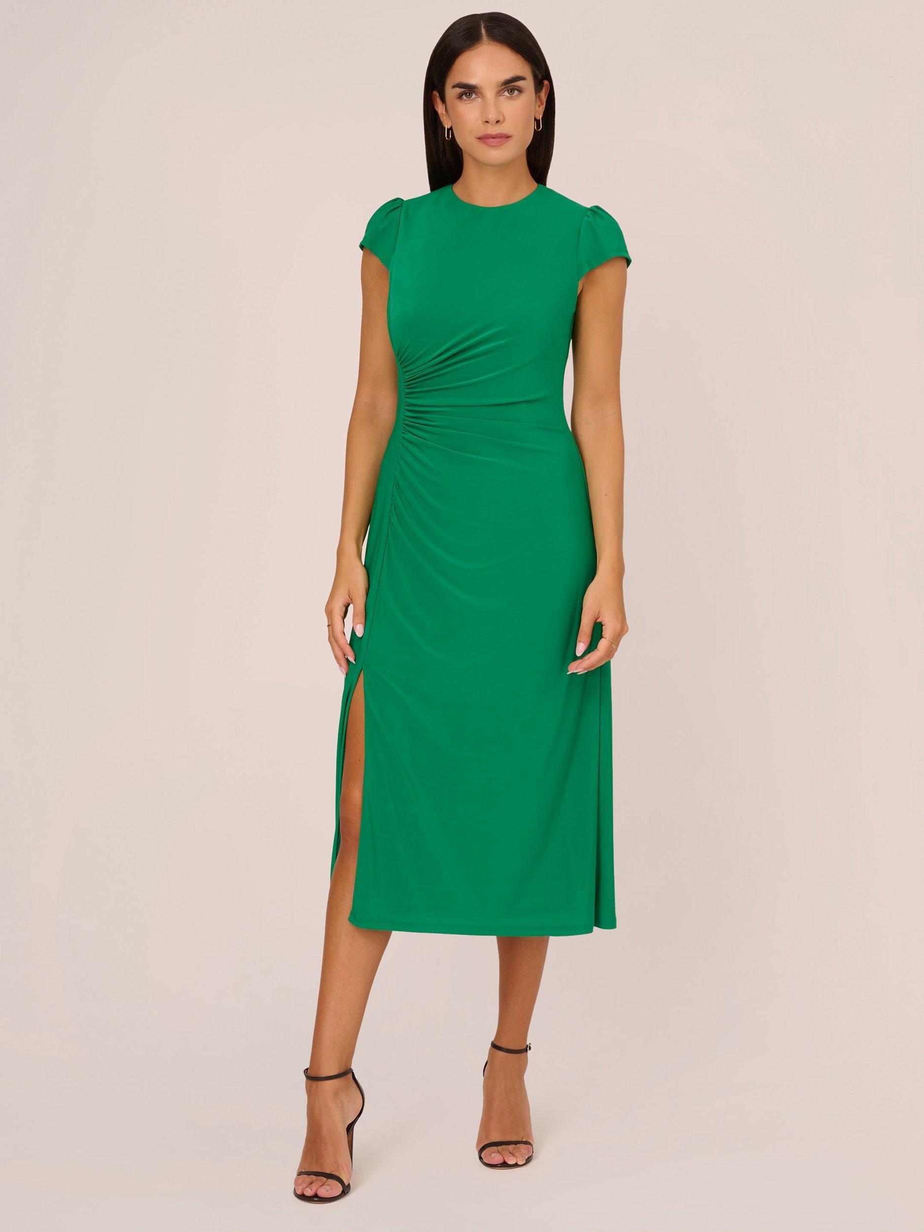 Adrianna Papell Jersey Midi Dress, Vivid Green