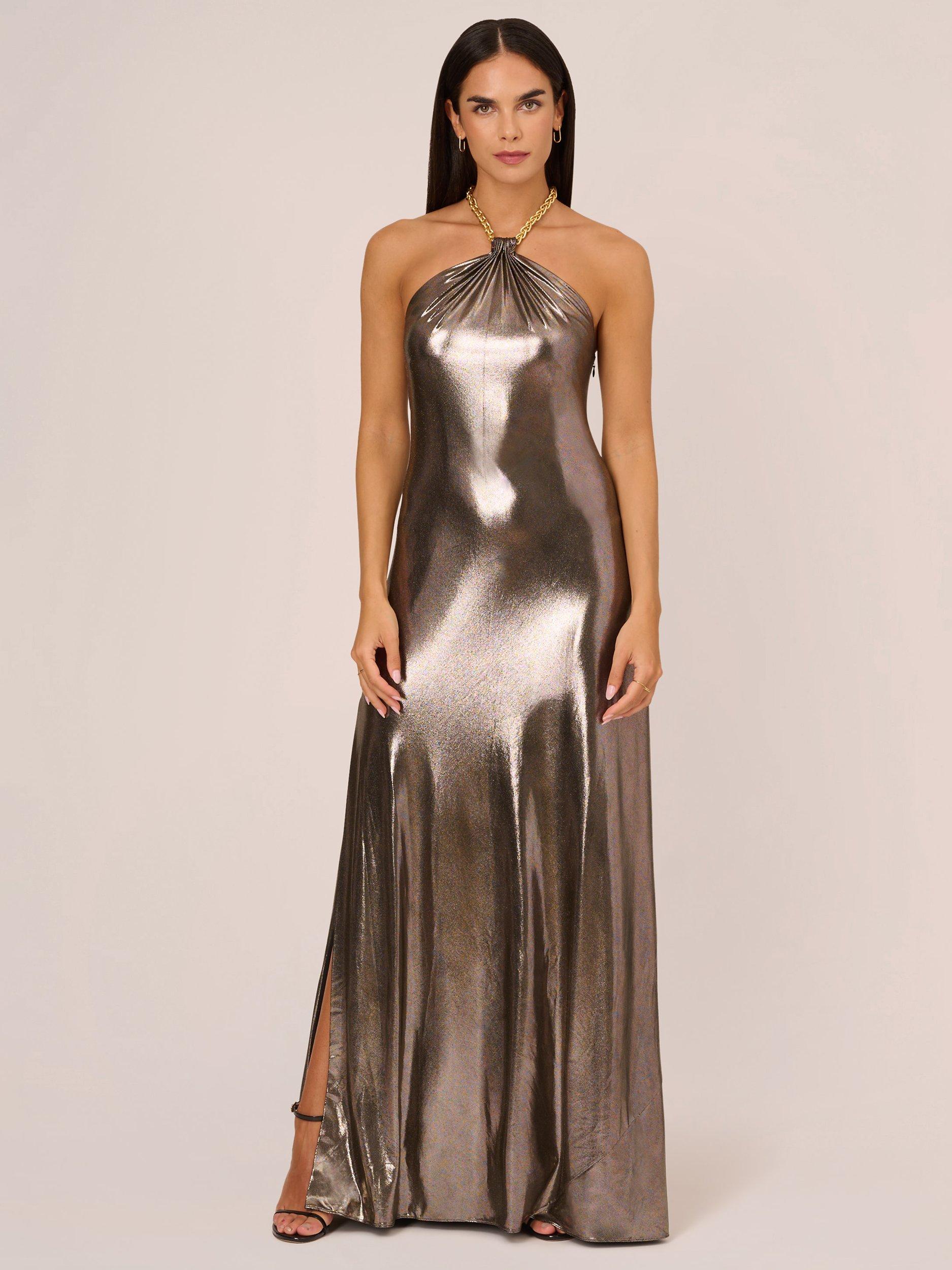 Adrianna papell gunmetal dress best sale