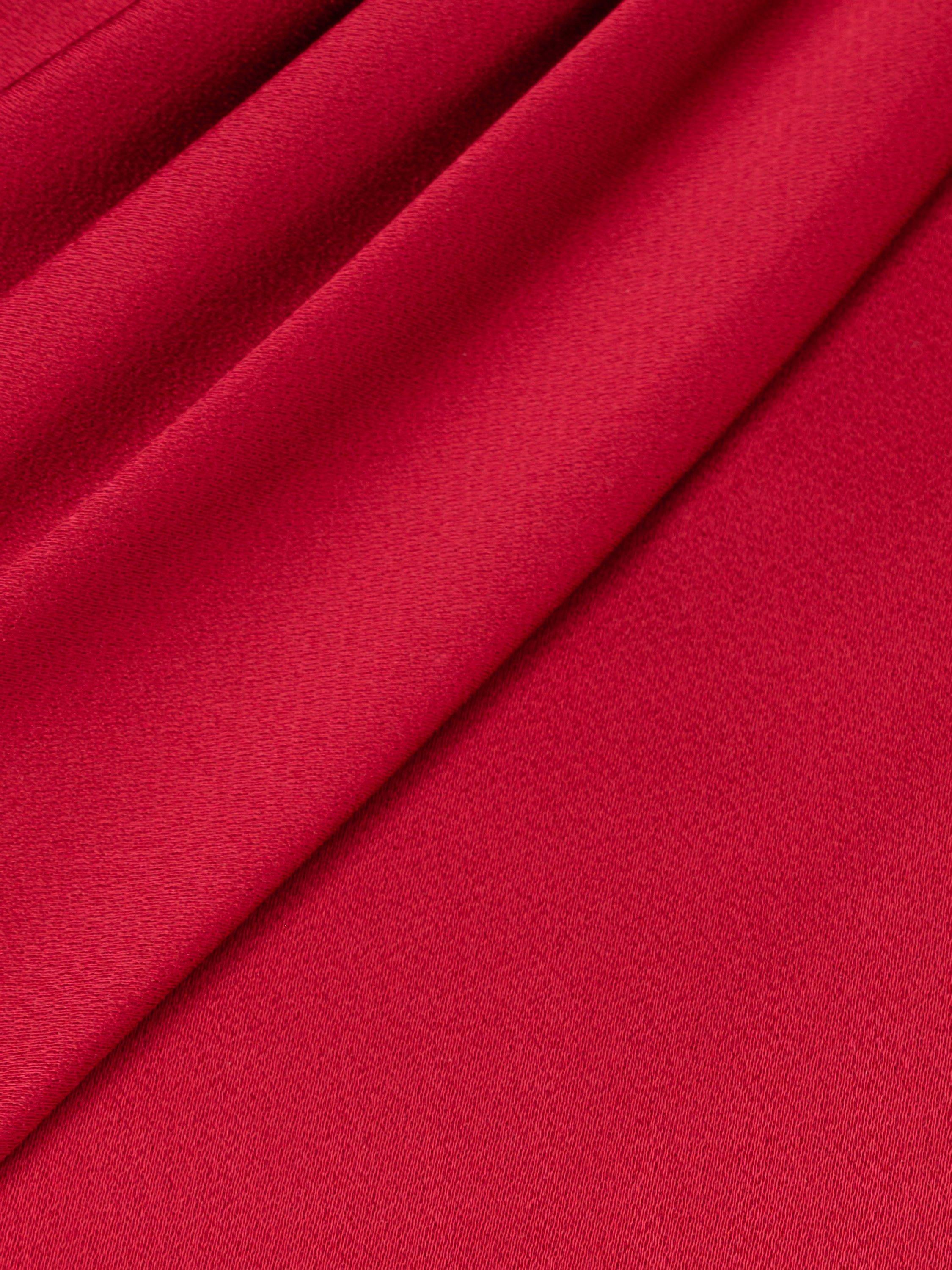 Aidan Mattox by Adrianna Papell Satin One Shoulder Maxi Dress, Matador Red