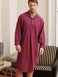 British Boxers Herringbone Brushed Cotton Nightshirt, Cahors Damson
