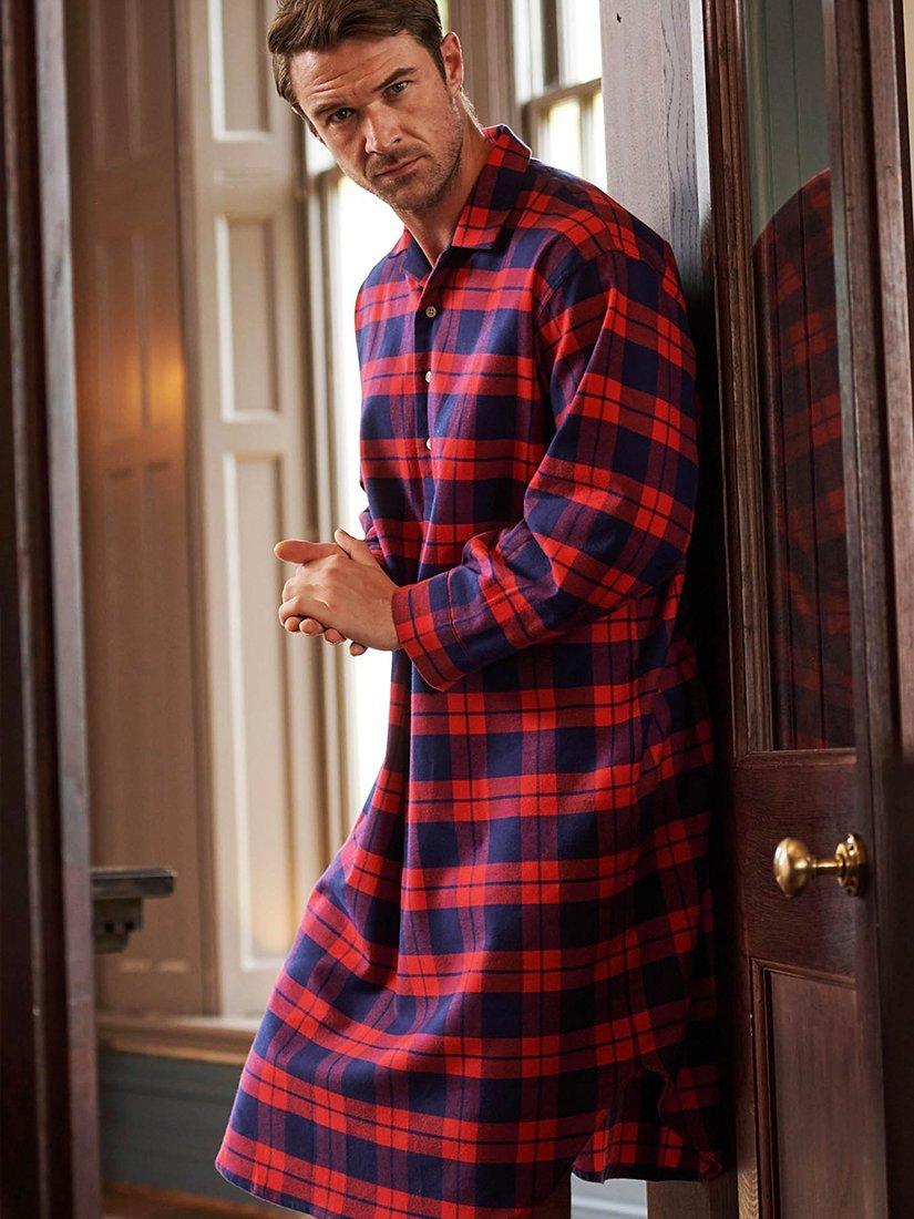Product image 2 of 2, which shows British Boxers Tartan Brushed Cotton Nightshirt , Dumbarton, S