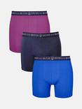 British Boxers Cotton Trunks, Pack of 3, Bourbon Mix