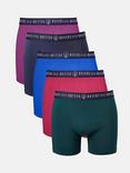 British Boxers Trunks, Pack of 5, Bramble
