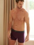British Boxers Trunks, Pack of 5, Bramble