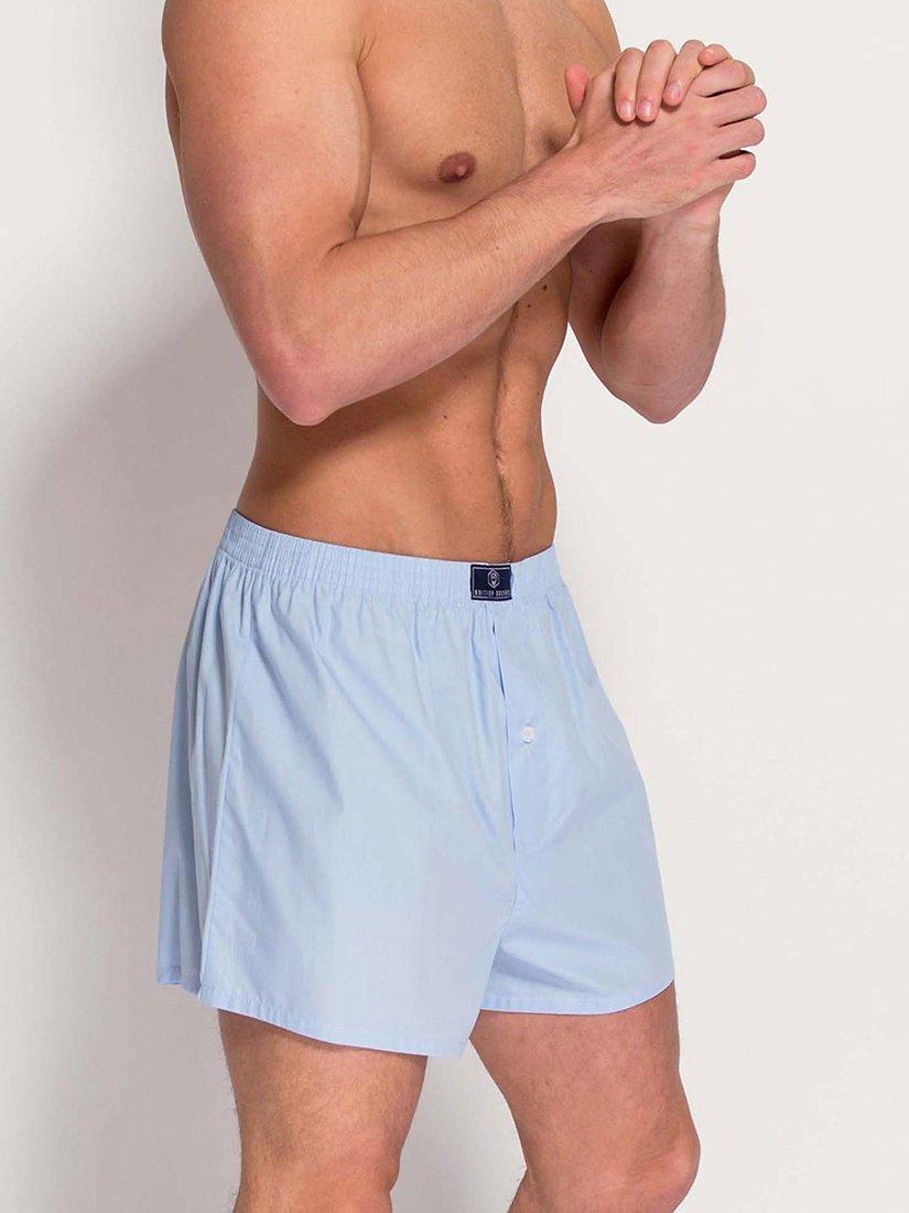 Product image 3 of 4, which shows British Boxers Signature Classic Cut Boxer Shorts, Sky Blue, S
