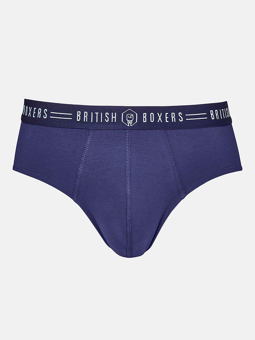 Product image 2 of 5, which shows British Boxers Cotton Briefs, Pack of 3, Multi, S