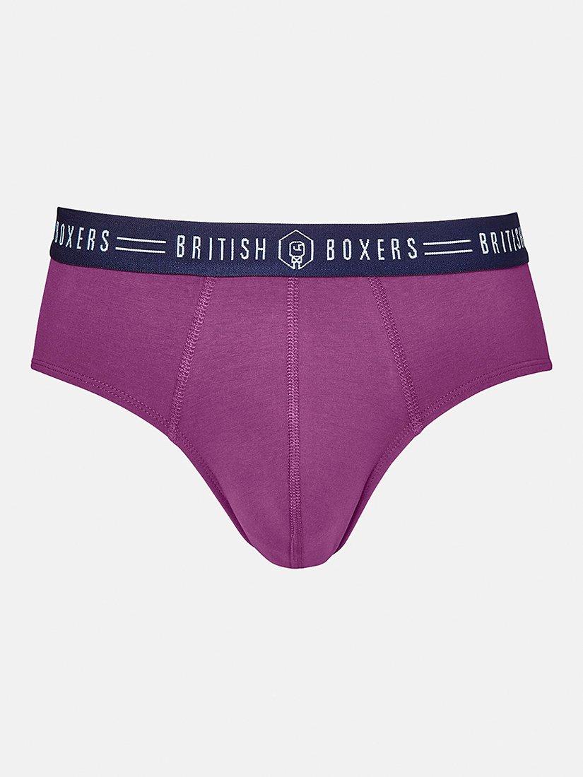 Product image 3 of 5, which shows British Boxers Cotton Briefs, Pack of 3, Multi, S