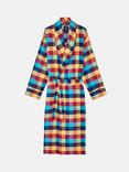 British Boxers Brushed Cotton Check Dressing Gown, Multi