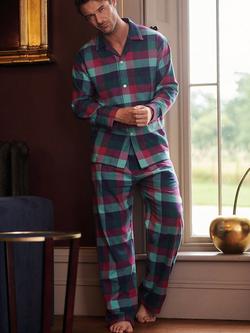British Boxers Check Brushed Cotton Pyjama Set, Montrose