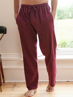 British Boxers Herringbone Brushed Cotton Trousers - view 2, Carhors Damson