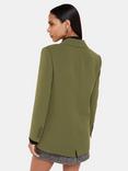 Whistles Crepe Boyfriend Blazer, Khaki