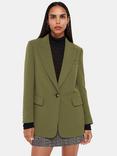 Whistles Crepe Boyfriend Blazer, Khaki