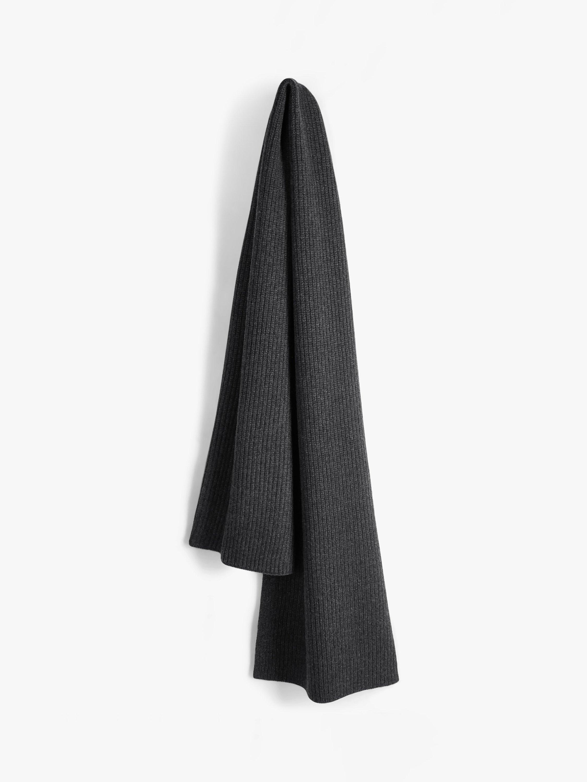 HUSH Teresa Cashmere Scarf, Charcoal Grey, One Size