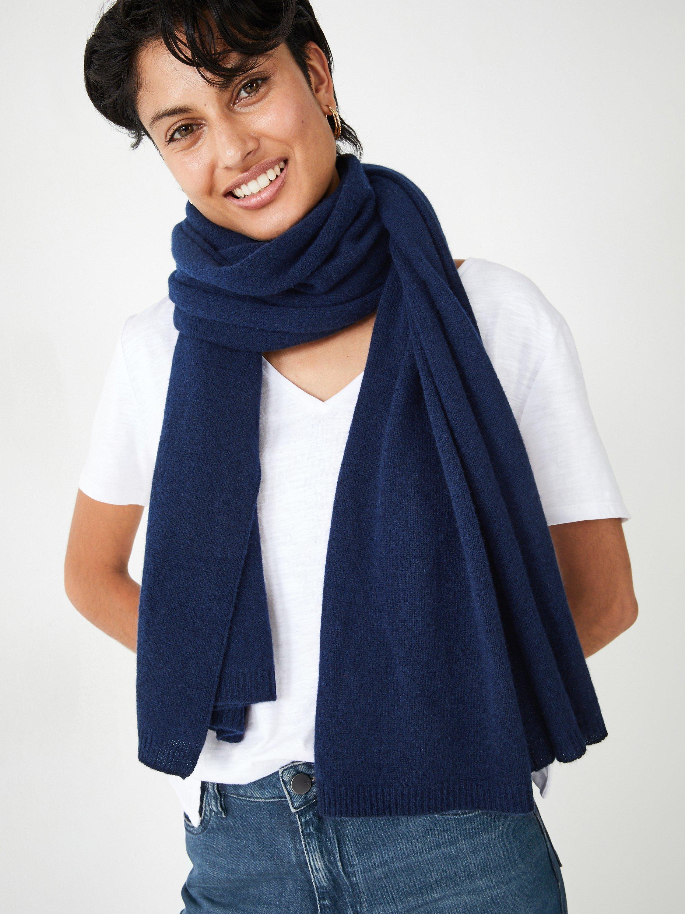 Product image 4 of 5, which shows HUSH Cashmere Shawl, Midnight, One Size