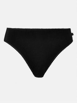 British Boxers Cotton High Leg Knickers, Pack of 3 - view 2, Black