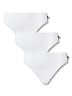 British Boxers Cotton High Leg Knickers, Pack of 3, White