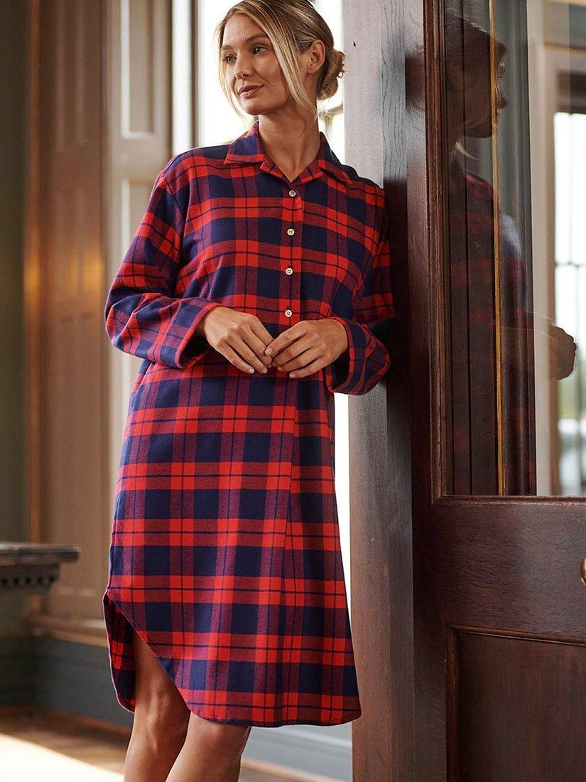 Product image 2 of 5, which shows British Boxers Tartan Brushed Cotton Nightshirt, Dumbarton, XS