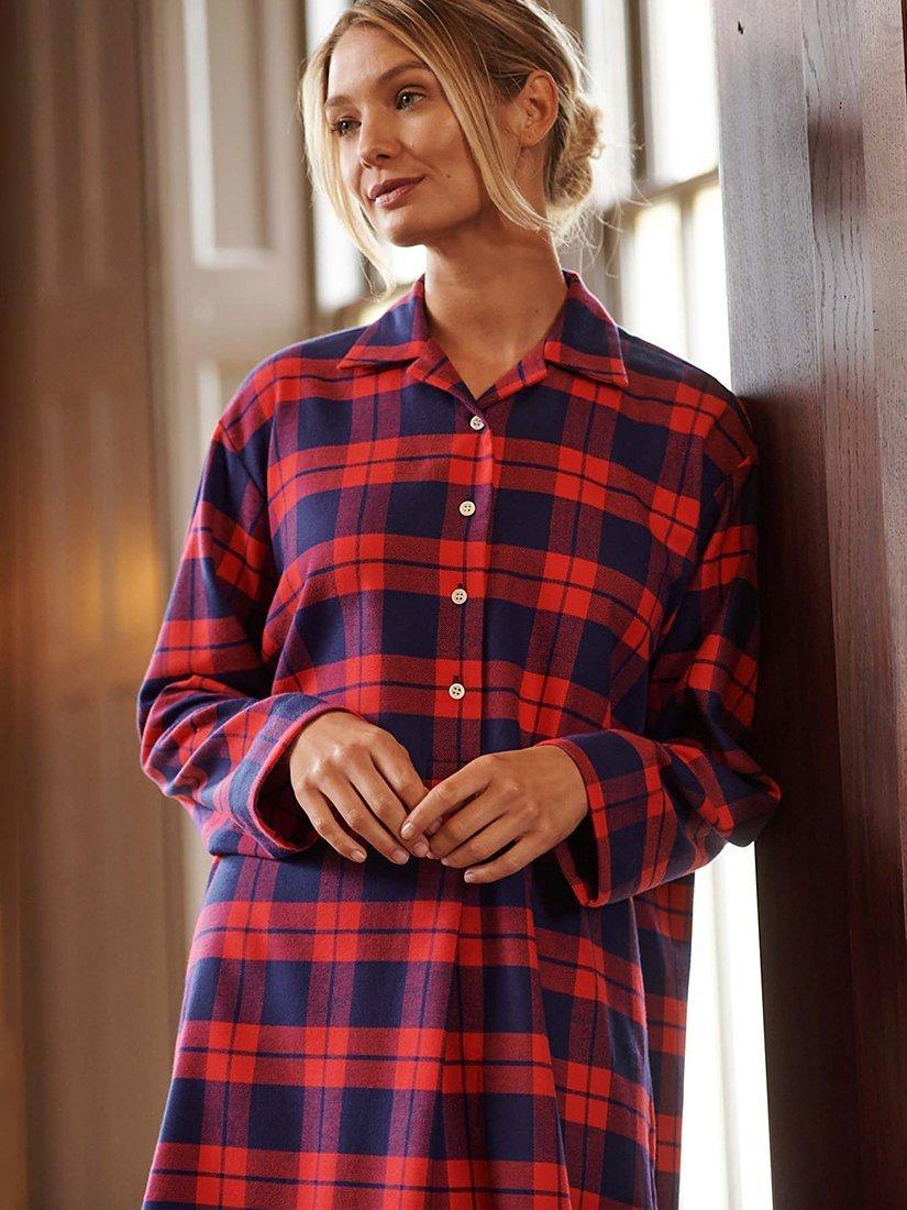 Product image 5 of 5, which shows British Boxers Tartan Brushed Cotton Nightshirt, Dumbarton, XS