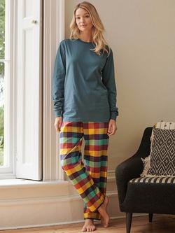 British Boxers Check Brushed Cotton Pyjama Trousers, Edinburgh