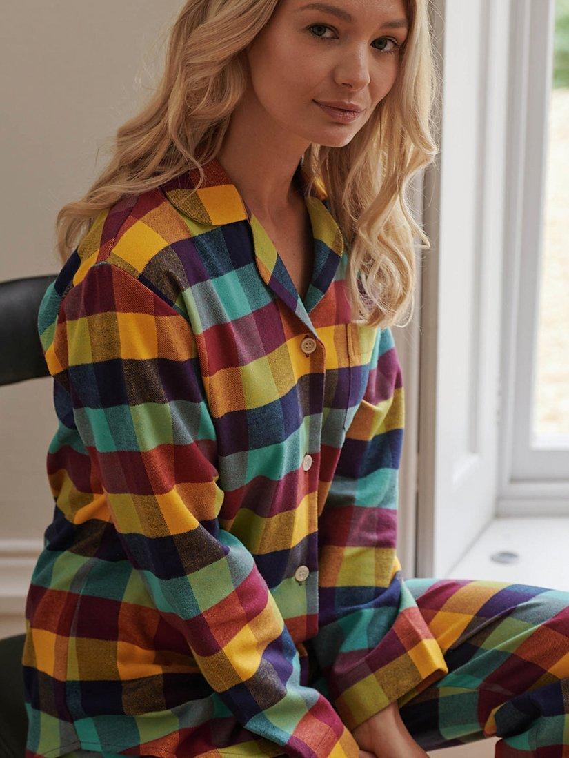 Product image 2 of 2, which shows British Boxers Check Brushed Cotton Pyjama Set, Edinburgh, XS