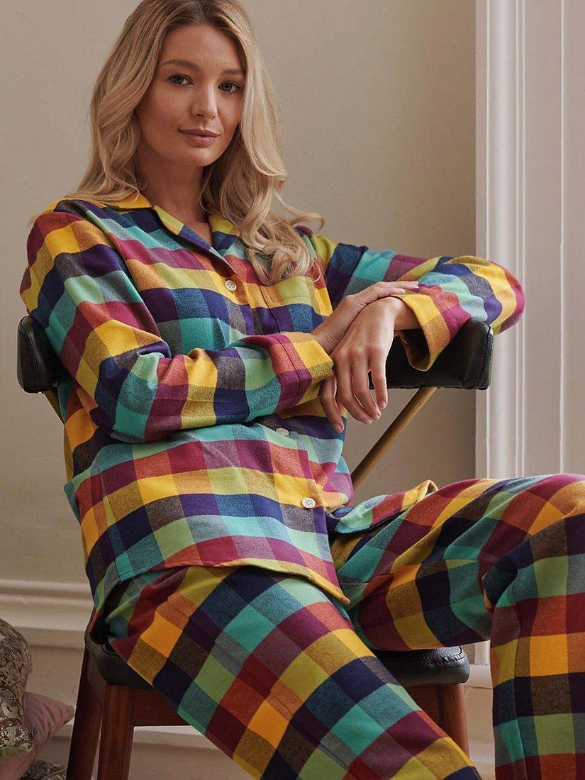 Product image 4 of 4, which shows British Boxers Check Brushed Cotton Pyjama Set, Edinburgh, XS