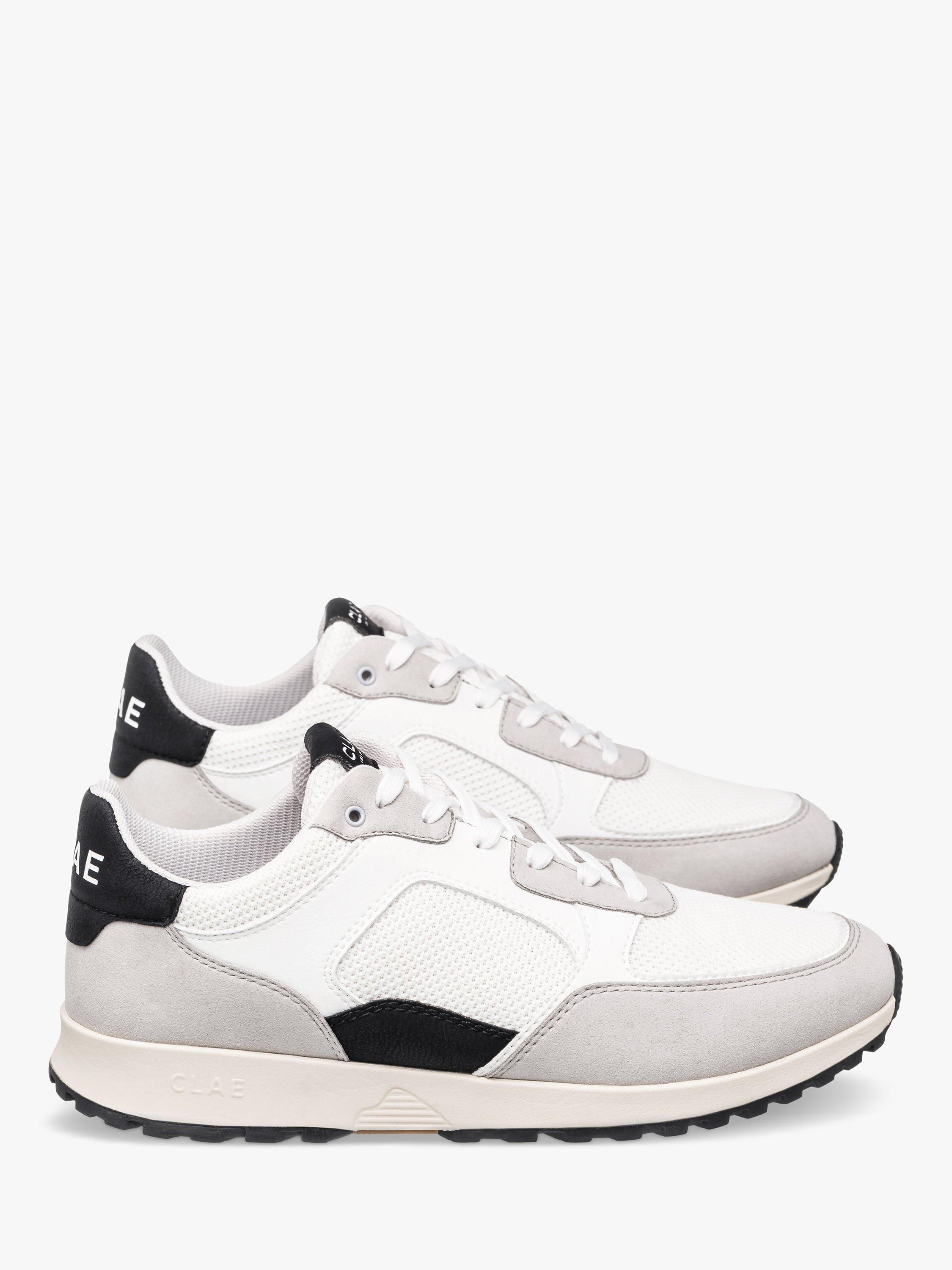 Product image 2 of 5, which shows CLAE Joshua Lace Up Trainers, Microchip White/Black, 7