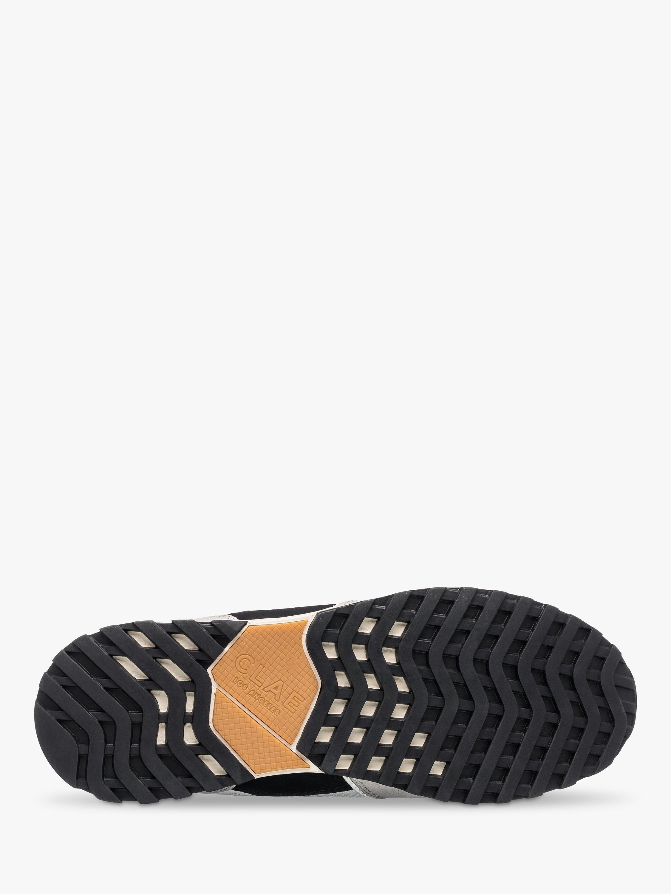 Product image 5 of 5, which shows CLAE Joshua Lace Up Trainers, Microchip White/Black, 7