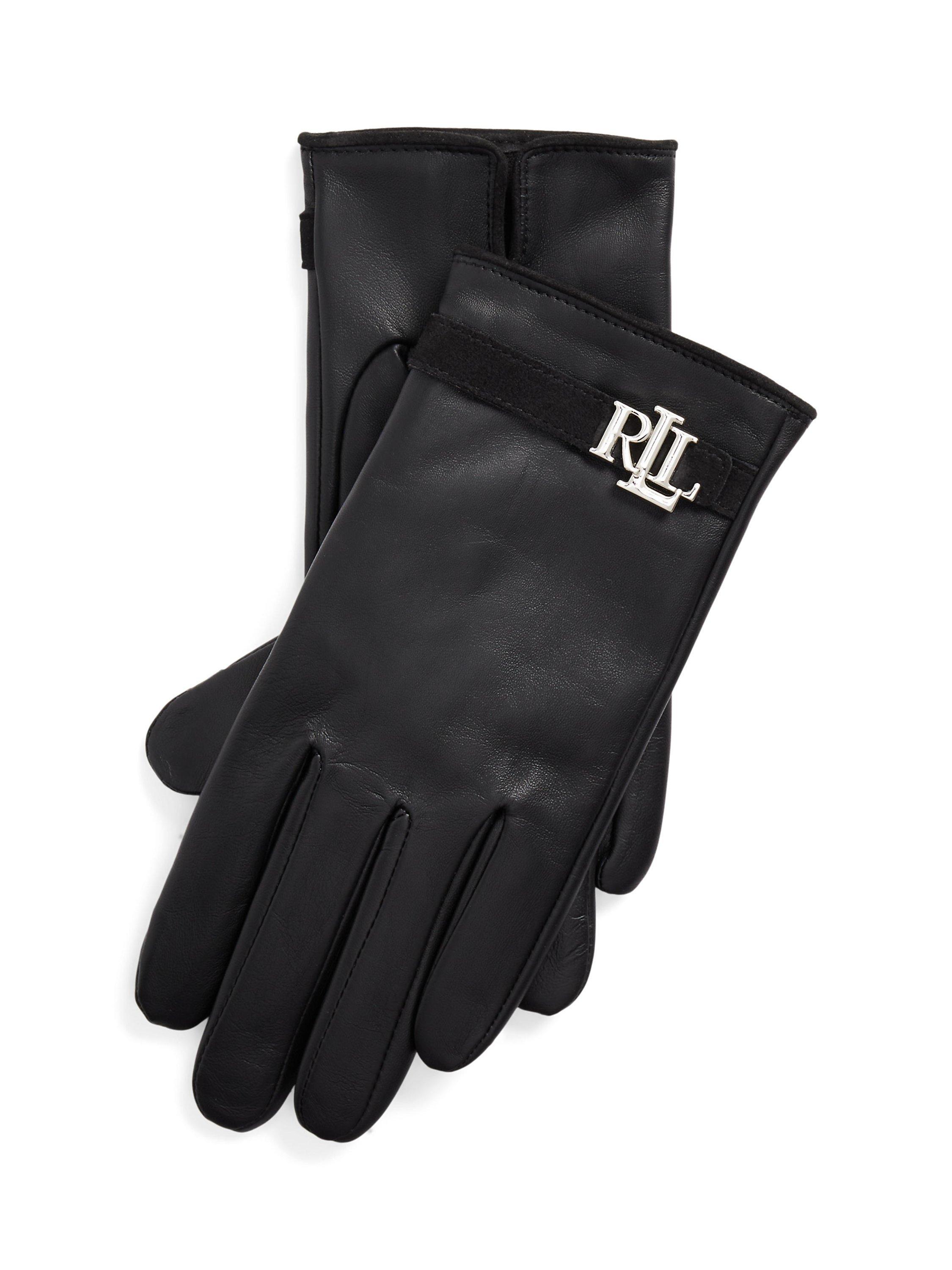 Ralph Lauren Lauren Ralph Lauren Sheepskin Tech Gloves, Black