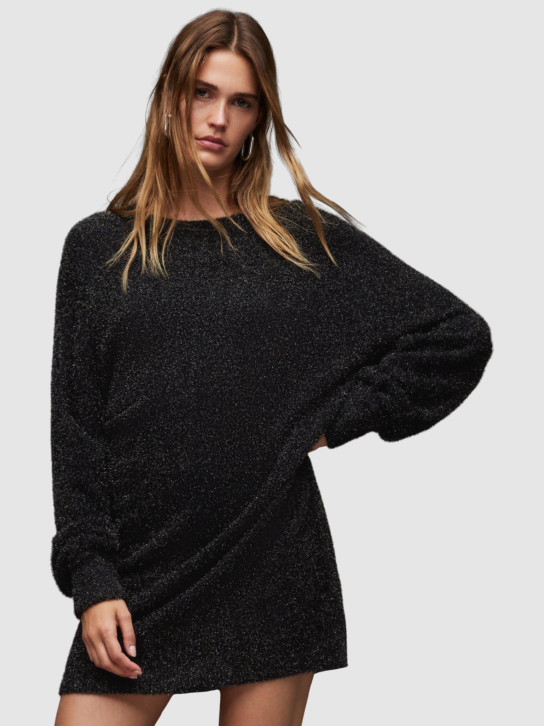 AllSaints Dazzle Jumper Dress, Black