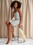 Pretty You London Bamboo Chemise Nightdress, Grey Marl