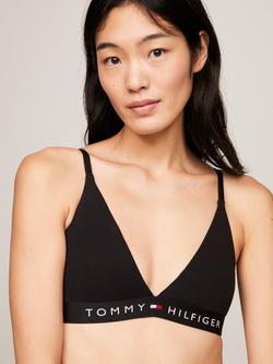 Tommy Hilfiger Logo Underband Triangle Bra, Black