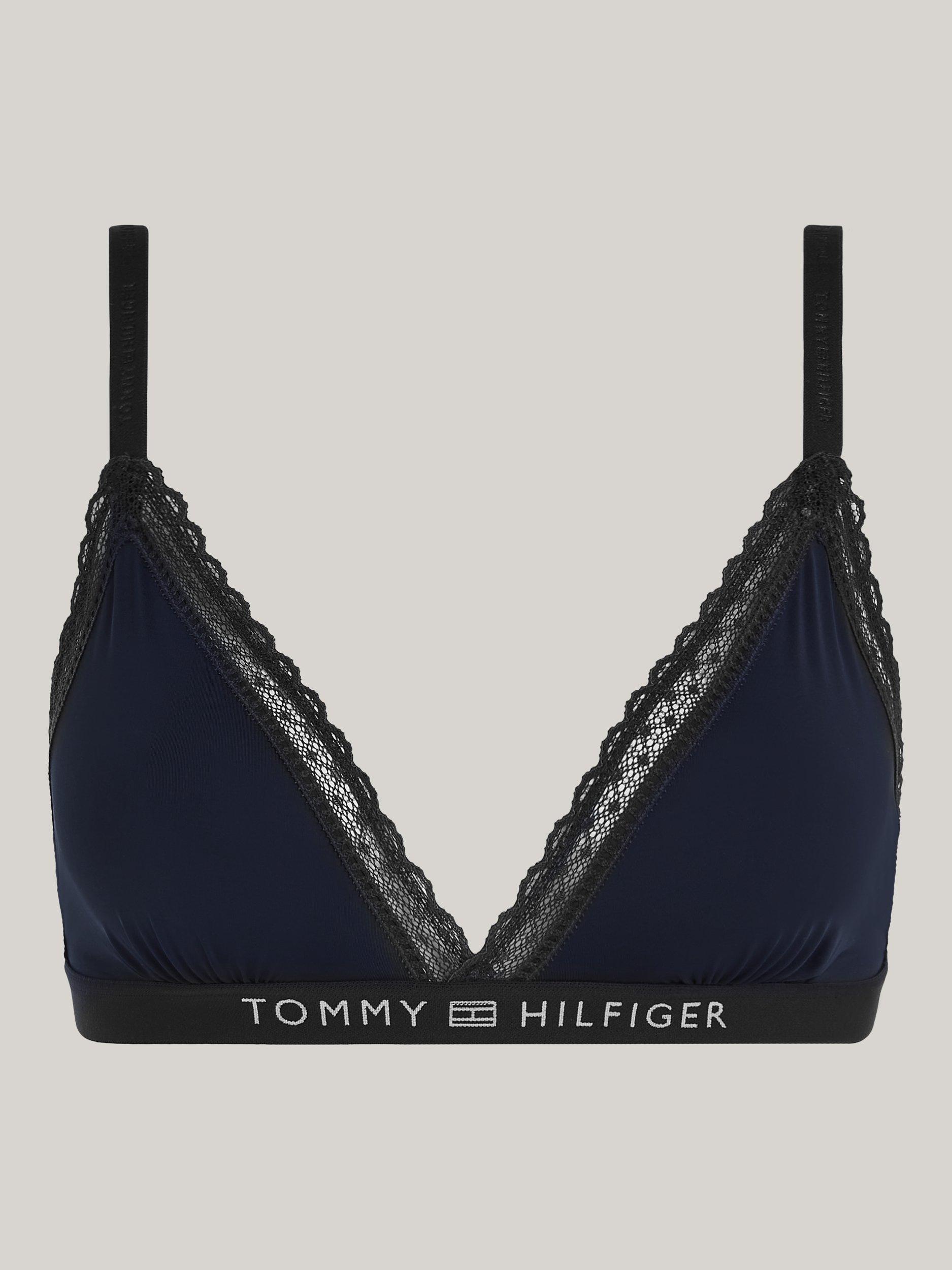 Product image 5 of 6, which shows Tommy Hilfiger Lace Unlined Triangle Bra, Desert Sky, L