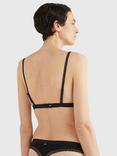 Tommy Hilfiger Lace Trim Triangle Bra, Black