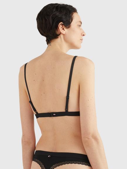 Tommy Hilfiger Lace Trim Triangle Bra, Black - view 2, Black