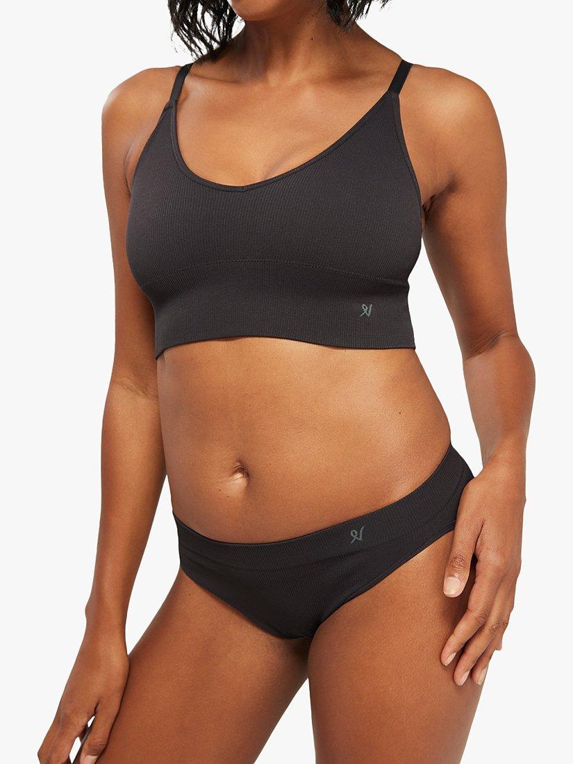 Product image 1 of 5, which shows Nudea Form Seamless Brief, Black, S