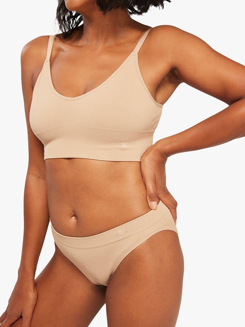 Product image 1 of 5, which shows Nudea Form Seamless Brief, Almond, S
