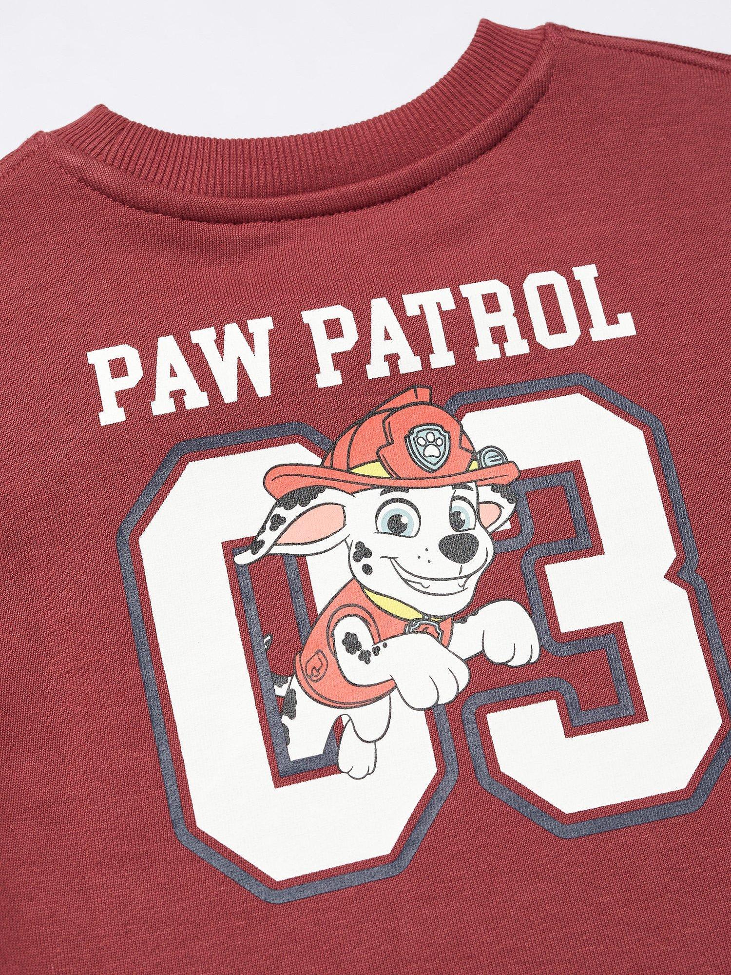 Product image 3 of 5, which shows Mango Kids' Paw Patrol Sweatshirt, Dark Red, 12-18 months