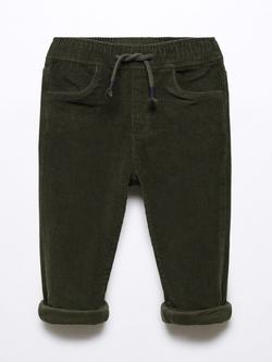 Mango Baby Leo Corduroy Joggers, Beige Khaki - view 2, Beige Khaki