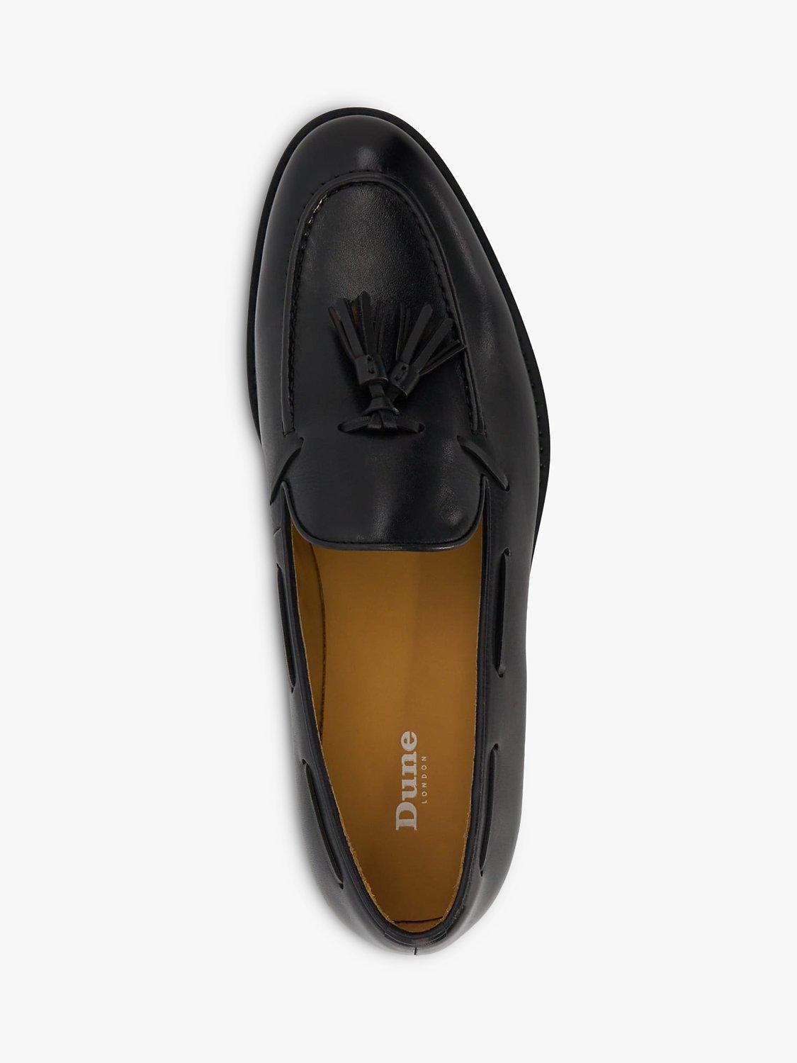 Product image 4 of 4, which shows Dune London Sandders Leather Tassle Loafers, Black, 6
