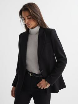 Reiss Gabi Tailored Single Breasted Suit Blazer, Black