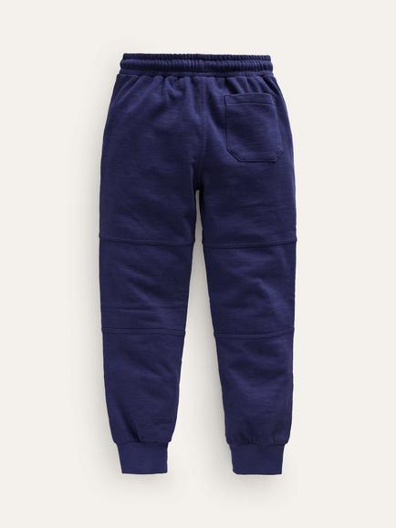 Mini Boden Kids' Warrior Rainbow Stripe Reinforced Knee Joggers, Twilight Blue - view 2, Twilight Blue