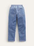 Mini Boden Kids' Pull-On Elasticated Waist Denim Jeans, Mid Wash