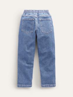 Mini Boden Kids' Pull-On Elasticated Waist Denim Jeans, Mid Wash - view 2, Mid Wash