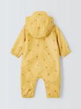 John Lewis Baby Sun Print Waterproof All-In-One Rain Suit, Yellow/Multi