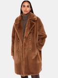 Whistles Teddy Faux Fur Coat, Brown