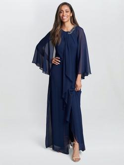 Gina Bacconi Polly Maxi Dress, Navy, Navy