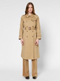 Gerard Darel Serge Double Breasted Cotton Trench Coat, Beige, Beige