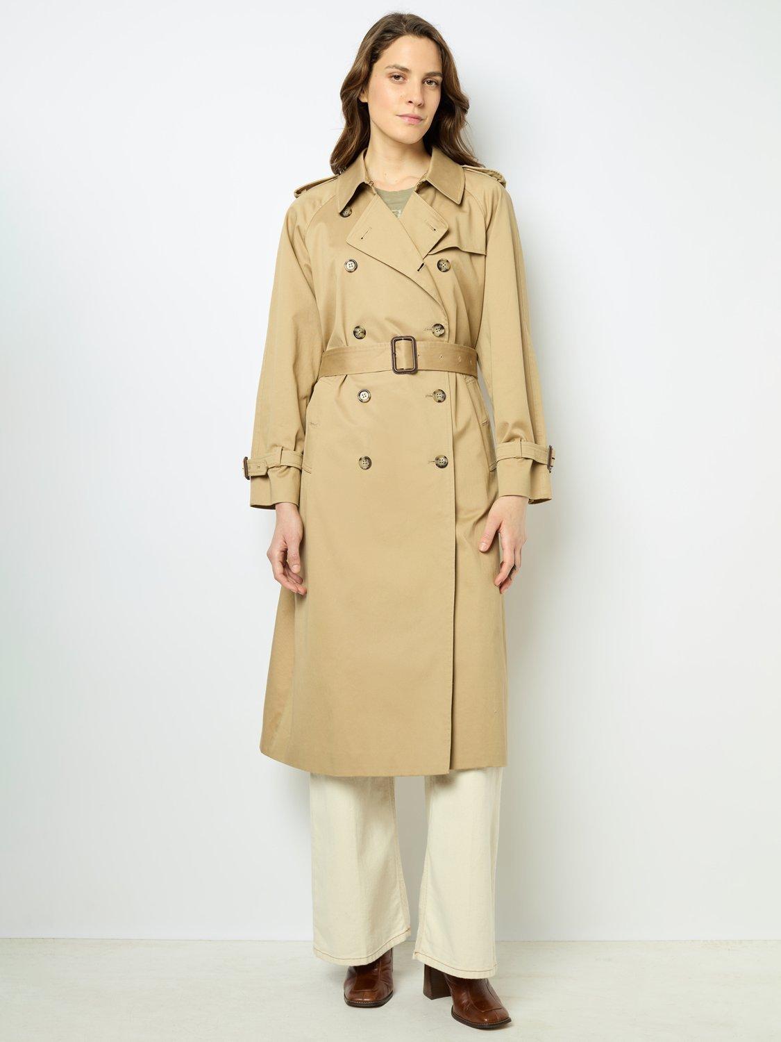 Product image 2 of 5, which shows Gerard Darel Serge Double Breasted Cotton Trench Coat, Beige, 10