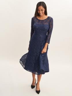 Gina Bacconi Elianna Sequin Cocktail Dress, Black, Navy