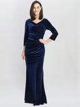 Gina Bacconi Sophie Velvet Maxi Dress, Wine